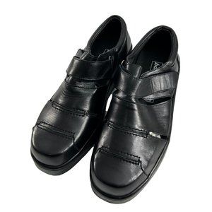 Boxer Dogs Mens Size 9.5 EEEE Wide Orthopedic Diabetic Shoes Black Leather